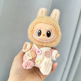 Mini Plush Doll'S Clothes Outfit Accessories for Korea Kpop Exo Labubu V1 V2 Idol Dolls Goose Dinosaur Macaron Clothing Gift